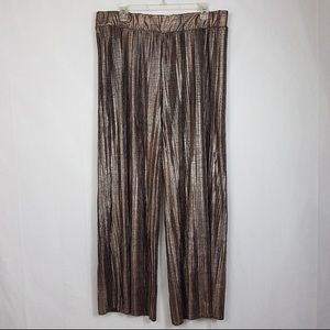 Wide leg Metallic Pants (NWOT)